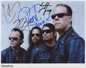 FRAMED Metallica, 8x10 Autographed Signed Photo Reprint In Frame  FREE SHIPPING  - Foto 1 di 2