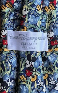 Mickey Mouse The Disney Store Tie/ Walt Disney Rare Collector/ 100% Silk - Picture 1 of 5