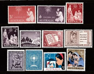 1957-65 ALL 11 CHRISTMAS PRE-DECIMAL STAMPS - FRESH MUH - Bild 1 von 2