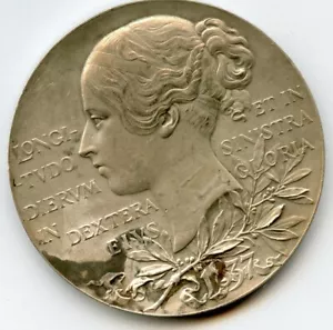 1897 Gran Bretaña Royal Mint Diamante Jubileo Plata (.925) Medallón 55 mm Talla - Imagen 1 de 2
