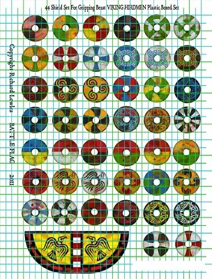 44 Viking Shield Waterslide Transfers for Gripping Beast 28mm Plastic Vikings