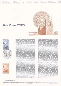 Document philatélique 1er jour 18- 1998 Abbé Franz Stock - Imagen 1 de 1