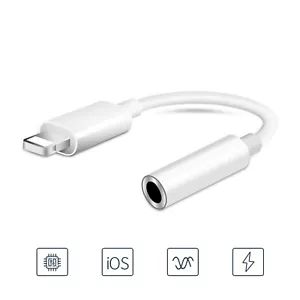 8-Pin Port to 3.5mm Headphone Jack Adapter for iPhone 14 13 12 11 X 8 7 6 - Picture 1 of 9