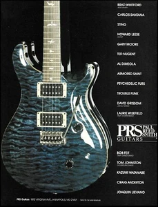 PRS 1989 Who's Who Guitar Players ad Santana Aerosmith Gary Moore Ted Nugent - Bild 1 von 3