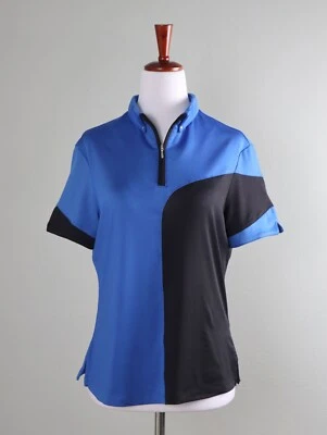 Top de golf JAMIE SADOCK $93 Slinky azul negro bloque de color 1/2 cremallera talla pequeña Foto 1 de 4