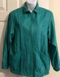 Knight Tailors Ltd. Damen L grün Lederjacke Mantel Full Zip gefüttert  - Bild 1 von 11