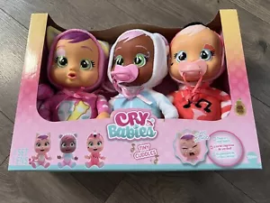 NEW, Cry Babies Tiny Cuddles Music Edition 3pk Dolls. - Picture 1 of 5