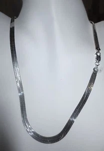 5.6mm Herringbone Chain Italian Sterling Silver Necklace 16,18,20,22,24 inch NEW - Picture 1 of 1