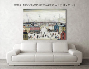 LS Lowry Stockport Viaduct  canvas box Picture Art Photo Print A4, A3, A2, A1  - Picture 1 of 6