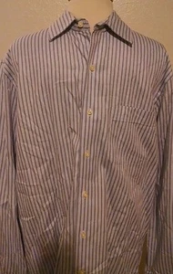 Tommy Bahama Blue with Gray Striped L/S Dress Shirt 16.5 34/35 - Picture 1 of 6