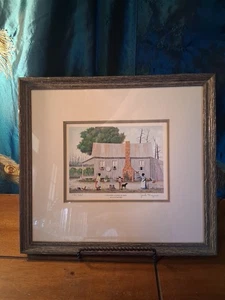 Jack Meyers Signed Numbered Print 113/925 Country Cabin Scene 1976 Framed As Is - Picture 1 of 10