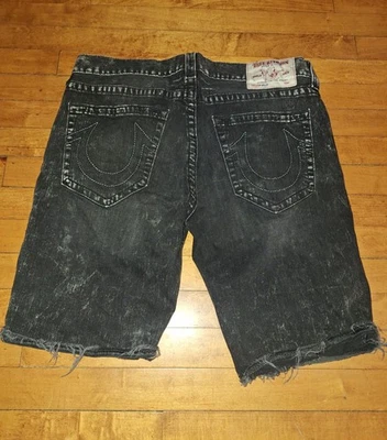 Pantalones Cortos de Jean True Religion Ricky Cortados Negros Para Hombre 36 Lavado Oscuro Ropa de Calle EE. UU. Foto 1 de 4