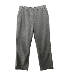 L.L. Bean Flanellhose Damen 10 grau klassische Passform gerade hoher Bund Komfort - Bild 1 von 11