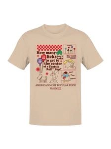 T-shirt uomo Tootsie Roll Tootsie Pop retrò puzzle con licenza ufficiale - Foto 1 di 6