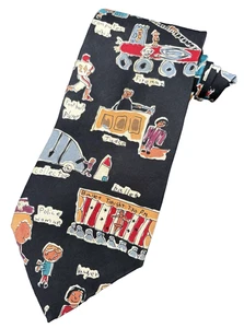Silk Tie Men's Save The Children Black Jobs Career When I Grow Up Classic GUC - Picture 1 of 7