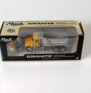 First Gear Mack Granite Dump Truck w/ Plow And Spreader 1/64 scale 69-0021 - Picture 1 of 10