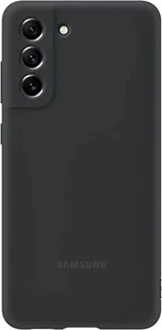 SAMSUNG Galaxy S21 FE 5G Silicon Cover Soft Grip, Matte Finish US Version, Black - Zdjęcie 1 z 10