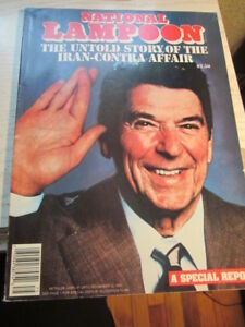 Vtg National Lampoon magazine- 1987, Untold Story Of The Iran-Contra Affair 