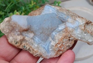 BLUE LACE AGATE Raw Geode Cluster Healing Crystal MALAWI 96g 3.4" Z15 - Picture 1 of 4