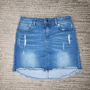 Calvin Klein Jeans Size 10 Girls Skirt Boyfriend Blue Denim - Picture 1 of 6