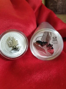 🔥2020🔥Australian Lunar Year of the Mouse 1/2oz Perth Mint Silver - Picture 1 of 3