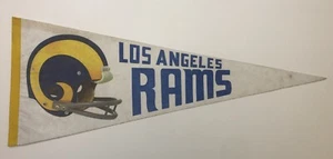 Banderín de fieltro de recuerdo coleccionable de 30" de Los Angeles Rams NFL 1980 de colección - Imagen 1 de 6