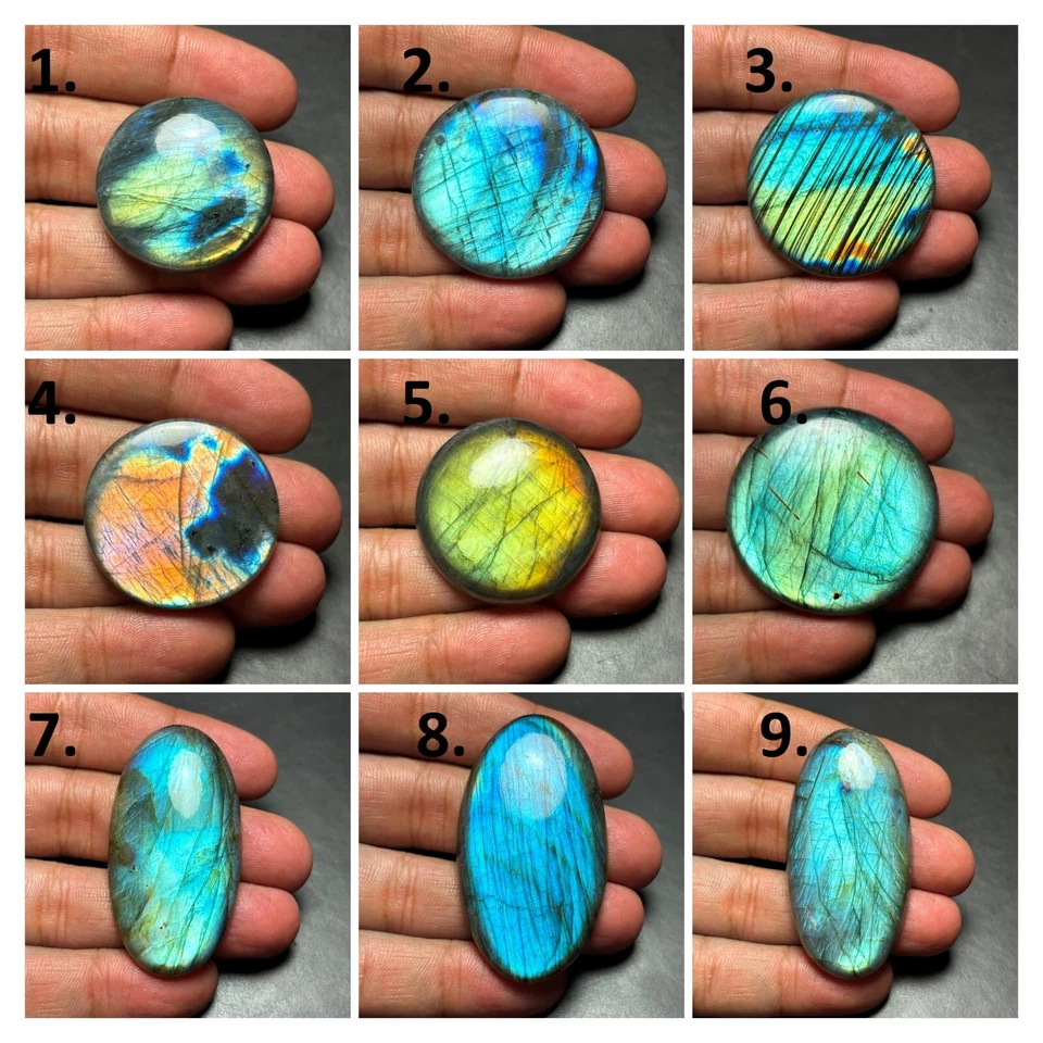 Natural Labradorite Cabochon Semi Precious Gemstone For Jewelry Making J 9564 - Imagem 1 de 1