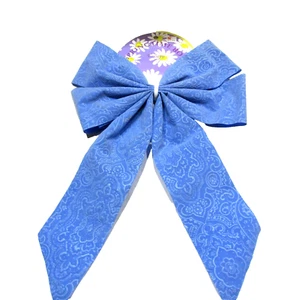 Fiocco blu tessuto decorativo pasquale primavera vintage 10" - Foto 1 di 3
