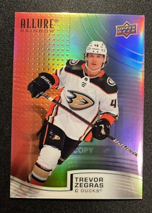 2021 UD Allure Trevor Zegras Double Rainbow Rookie RC