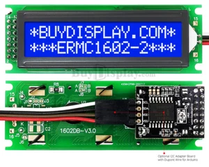 Blue IIC/I2C/TWI 16x2 Serial Character LCD Module Display for Arduino w/Library - Bild 1 von 3