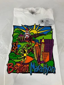 Boston Marathon Kids T-Shirts (2-4) White Heavy Cotton - Picture 1 of 7