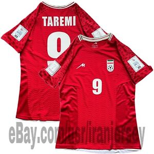 2022 IRAN Authentic Away Jersey #9 MEHDI TAREMI World Cup (SLIM FIT) RED NEW