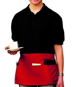 3 Stück Service Schürze Schwarz 27x50 cm 3 Taschen Bistroschürze Bistro Café - Bild 1 von 3