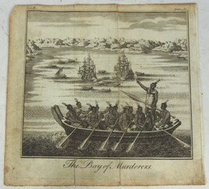 ANFANG 1700er Jahre Kupferstich "Die Bucht der Mörder" ENGLAND - Bild 1 von 6