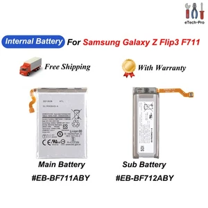OEM Li-ion Internal Battery Replacement For Samsung Galaxy Z Flip3 SM-F711 - Picture 1 of 3