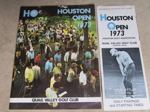 Golf Houston Open Program 1973 vintage 5 maggio 1973 e abbinamenti giornalieri orari di inizio - Foto 1 di 11
