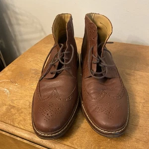 Cole Haan William Wingtip Oxford Chukka Brown Leather Boots C13592 Men's 11.5 - Picture 1 of 4