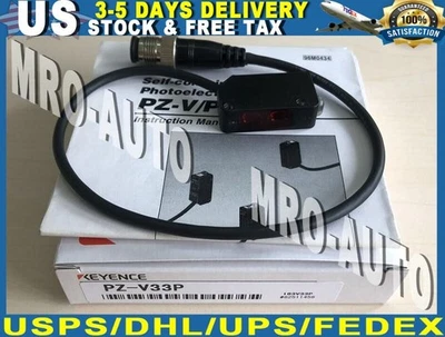KEYENCE PZ-V33P Fiber Optic Sensors PZ-V33P New In Box One US Free TAX - Image 1 of 2