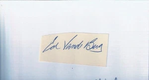 Ed Vande Berg Seattle Mariners Pitcher Autographed 3x5 Index Card Angels Rangers - Picture 1 of 1