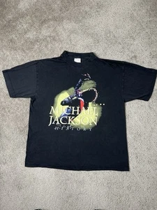 Vintage Mens Tshitr Hanes Michael Jackson 1996 History Tour Rap Tee, Size XL - Picture 1 of 11