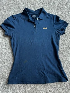 VINTAGE Y2K AUTH Le Tigre blau klassisches Polo Shirt Top Gr. XS EINGESTELLT - Bild 1 von 6