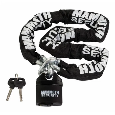 Mammoth Lock And Chain 10mm x 1200mm Chain / Closed Shackle Lock - Image 1 of 2