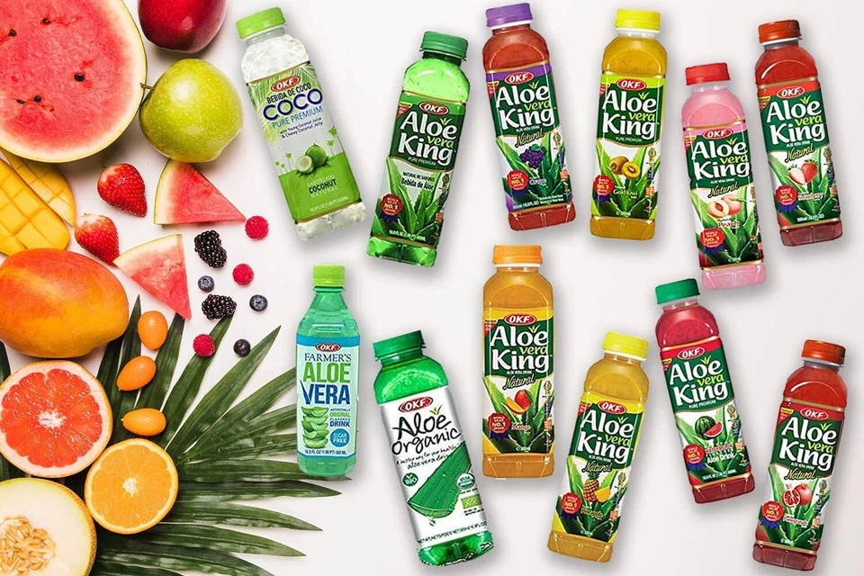 OKF Aloe Vera King Drink 12 sabores nuevo paquete de variedad, precio más bajo Foto 1 de 4