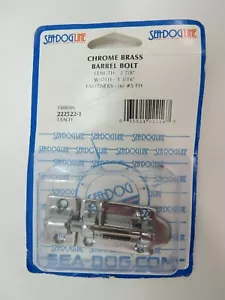 NEW SEADOG CHROME OVER BRASS BARREL BOLT BOAT SAIL (E2.5A381) - Picture 1 of 4
