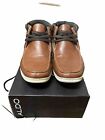 Aldo Mens Brown Leather Mid Top Boots Shoes Size 10 US Preowned Good Condition