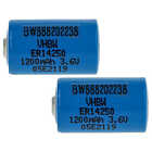 2x ER14250 Batterien für 60-0576-100 6135-99-770-2535 1200mAh 3,6V Li-SOCl2