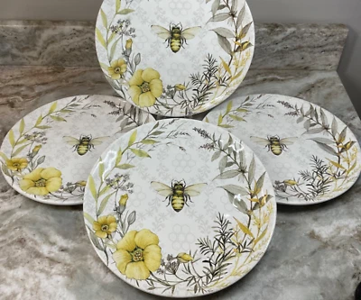 Platos de cena BEE SWEET de Certified International. 10,75 pulgadas. Juego de 4. Nuevo. Foto 1 de 4