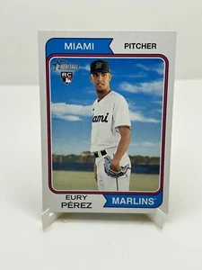 2023 Eury Perez Topps Heritage High Number RC Rookie Card Miami Marlins #545 - Picture 1 of 2