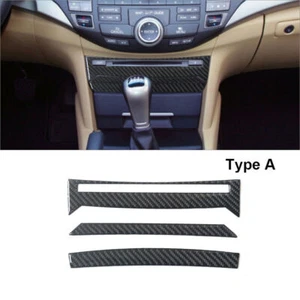 For Honda Accord 2008-2012 Carbon Fiber 6CD Changer Accent Frame Cover Trim 3Pcs - Picture 1 of 12