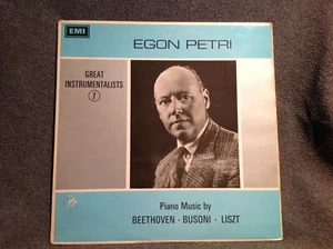 EGON PETRI HMQ 1112 EMI HMV Made in England Piano by Beethoven Busoni Liszt - Picture 1 of 10